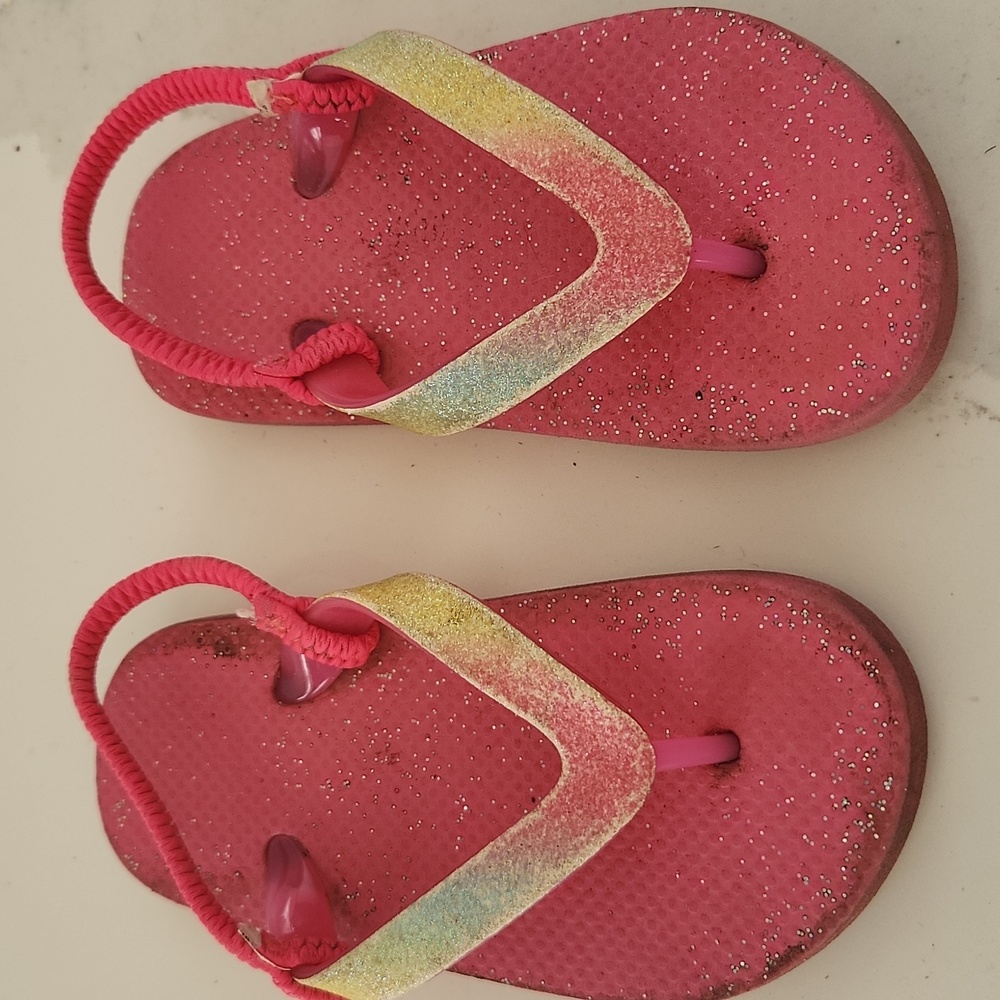 Toddler Girls Glittery Pink Sandals